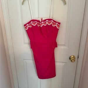Lilly Pulitzer Pink Strapless Dress